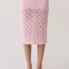 Atlantis midikjol i virkat stickat – babyrosa Atlantis midikjol i virkat stickat – babyrosa