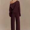 Aiden Slouchy Crew Jumper – Choklad Aiden Slouchy Crew Jumper – Choklad