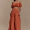 Autumn maxikjol – bränd orange