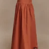 Autumn maxikjol – bränd orange