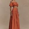Autumn maxikjol – bränd orange