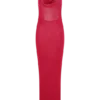 Ayella Cowl Knit Maxi Klänning – Raspberry Ayella Cowl Knit Maxi Klänning – Raspberry