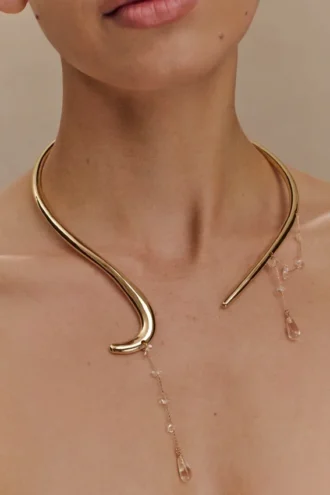 Azura Teardrop-halsband – guld