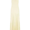 Bella Satin Halter Maxi Klänning – Lemon Bella Satin Halter Maxi Klänning – Lemon