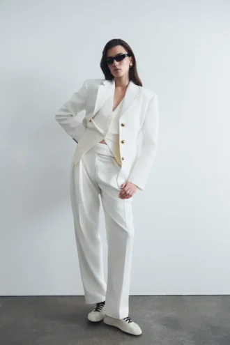 Bellamy Cinched Blazer – Elfenben