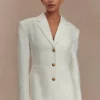 Bellamy Cinched Blazer – Elfenben Bellamy Cinched Blazer – Elfenben