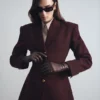 Bellamy Cinched Blazer – Mahogany Bellamy Cinched Blazer – Mahogany