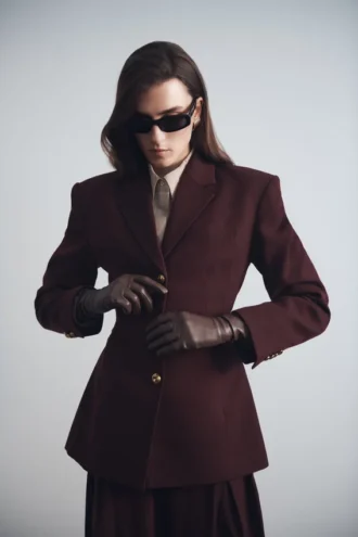 Bellamy Cinched Blazer – Mahogany