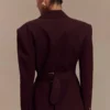 Bellamy Cinched Blazer – Mahogany Bellamy Cinched Blazer – Mahogany