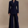 Bellamy Cinched Blazer – Marinblå randig Bellamy Cinched Blazer – Marinblå randig