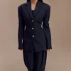 Bellamy Cinched Blazer – Mörk marinblå Bellamy Cinched Blazer – Mörk marinblå