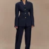 Bellamy Cinched Blazer – Mörk marinblå Bellamy Cinched Blazer – Mörk marinblå