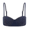 Belle Denim Cropped Bralette – Indigoblå