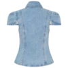 Bently kortärmad Denim-top – tvättad ljusblå Bently kortärmad Denim-top – tvättad ljusblå
