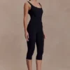 Blanca stretchcrepe-capribyxor – svart