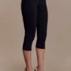 Blanca stretchcrepe-capribyxor – svart