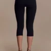 Blanca stretchcrepe-capribyxor – svart