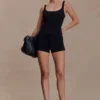 Blanca stretchcrepe-shorts – svart