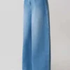 Bobby Oversized-jeans med veck fram – sommarblå Bobby Oversized-jeans med veck fram – sommarblå