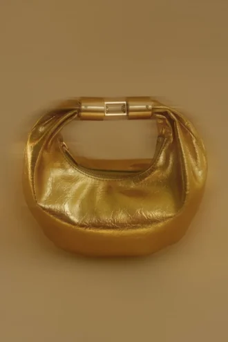Bristol Mini Croissant läderväska – guld