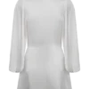 Brudmorgonrock i sterling-satin – elfenben Brudmorgonrock i sterling-satin – elfenben