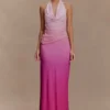 Bruna Slinky Fishtail Maxikjol – Ombre Rosa Bruna Slinky Fishtail Maxikjol – Ombre Rosa