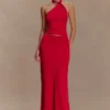 Bruna Slinky Fishtail Maxikjol – Röd Bruna Slinky Fishtail Maxikjol – Röd