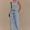 Caitlin Mid Rise Denim Jeans – Ljusblå Caitlin Mid Rise Denim Jeans – Ljusblå