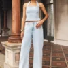 Caitlin Mid Rise Denim Jeans – Ljusblå Caitlin Mid Rise Denim Jeans – Ljusblå