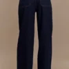 Caitlin midjehöga Denim-jeans – indigoblå