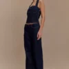 Caitlin midjehöga Denim-jeans – indigoblå
