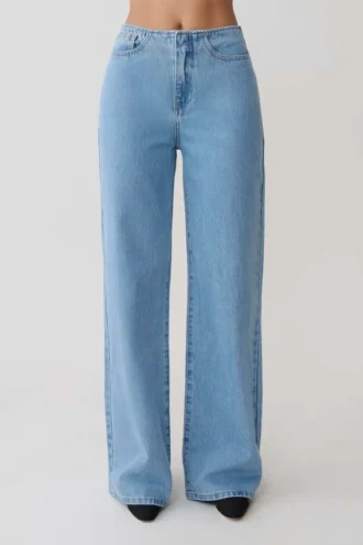 Caitlin midjehöga Denim-jeans – klassiskt blå