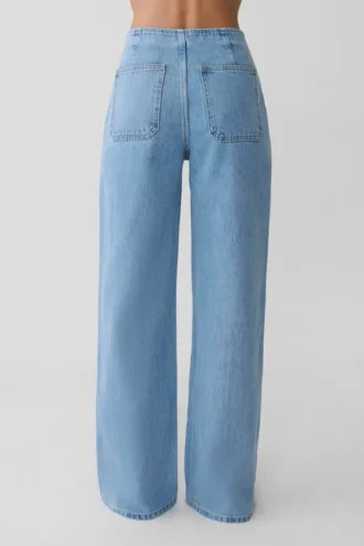Caitlin midjehöga Denim-jeans – klassiskt blå