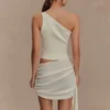 Cali Drape Kjol Knit Mini Klänning – Ivory Cali Drape Kjol Knit Mini Klänning – Ivory