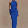 Caprice Halter Knit Maxi Klänning – Cobalt Caprice Halter Knit Maxi Klänning – Cobalt