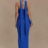 Caprice Halter Knit Maxi Klänning – Cobalt Caprice Halter Knit Maxi Klänning – Cobalt