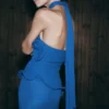 Caprice Halter Knit Maxi Klänning – Cobalt Caprice Halter Knit Maxi Klänning – Cobalt