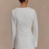 Carina Peplum bomullsklänning – Vit