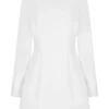 Carina Peplum bomullsklänning – Vit