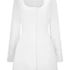 Carina Peplum bomullsklänning – Vit