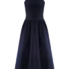 Caroline Denim Halter Midi Klänning – Indigo Blue Caroline Denim Halter Midi Klänning – Indigo Blue