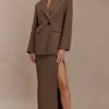 Cassie kolumnmaxikjol – kakaobrun Cassie kolumnmaxikjol – kakaobrun