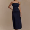 Cecilia Denim Frill Corset – Indigoblå
