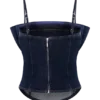 Cecilia Denim Frill Corset – Indigoblå