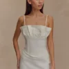 Cecilia Denim Frill Corset – Vit Cecilia Denim Frill Corset – Vit