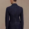 Cierra Cinched Jacket Top – tvättad indigoblå