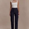 Clarrissa högmidjade jeans – tvättad indigoblå Clarrissa högmidjade jeans – tvättad indigoblå