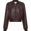 Codi bomberjacka i imitationsläder – Merlot Codi bomberjacka i imitationsläder – Merlot