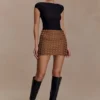 Cordia minikjol i satin – choklad