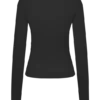 Culver draperad twiststickad topp – svart Culver draperad twiststickad topp – svart